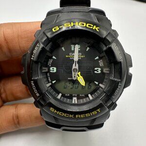 Casio G-Shock Watch Men Black Analog Digital Dial 5158 G-100 New Battery